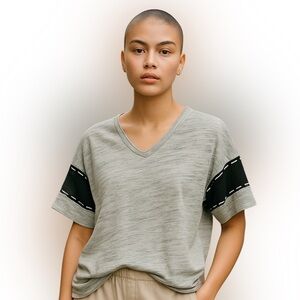 Pink Victoria's Secret Gray Black Crop Top V-Neck XS